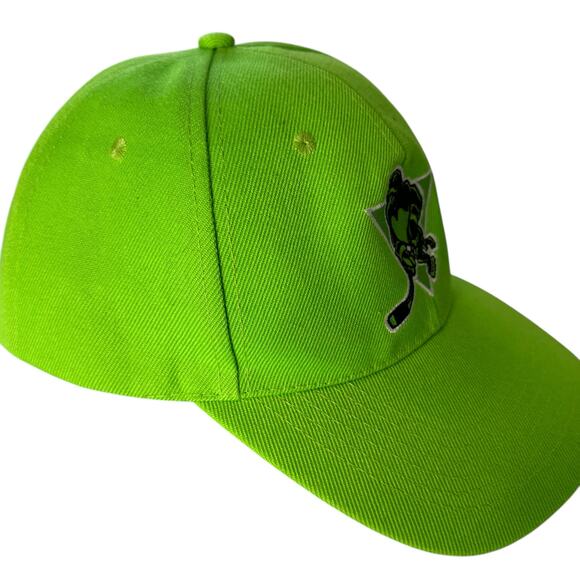 Scranton Wilkes Barre Penguins Baseball Hat Lime Green Minor League Hockey OS - Picture 3 of 5